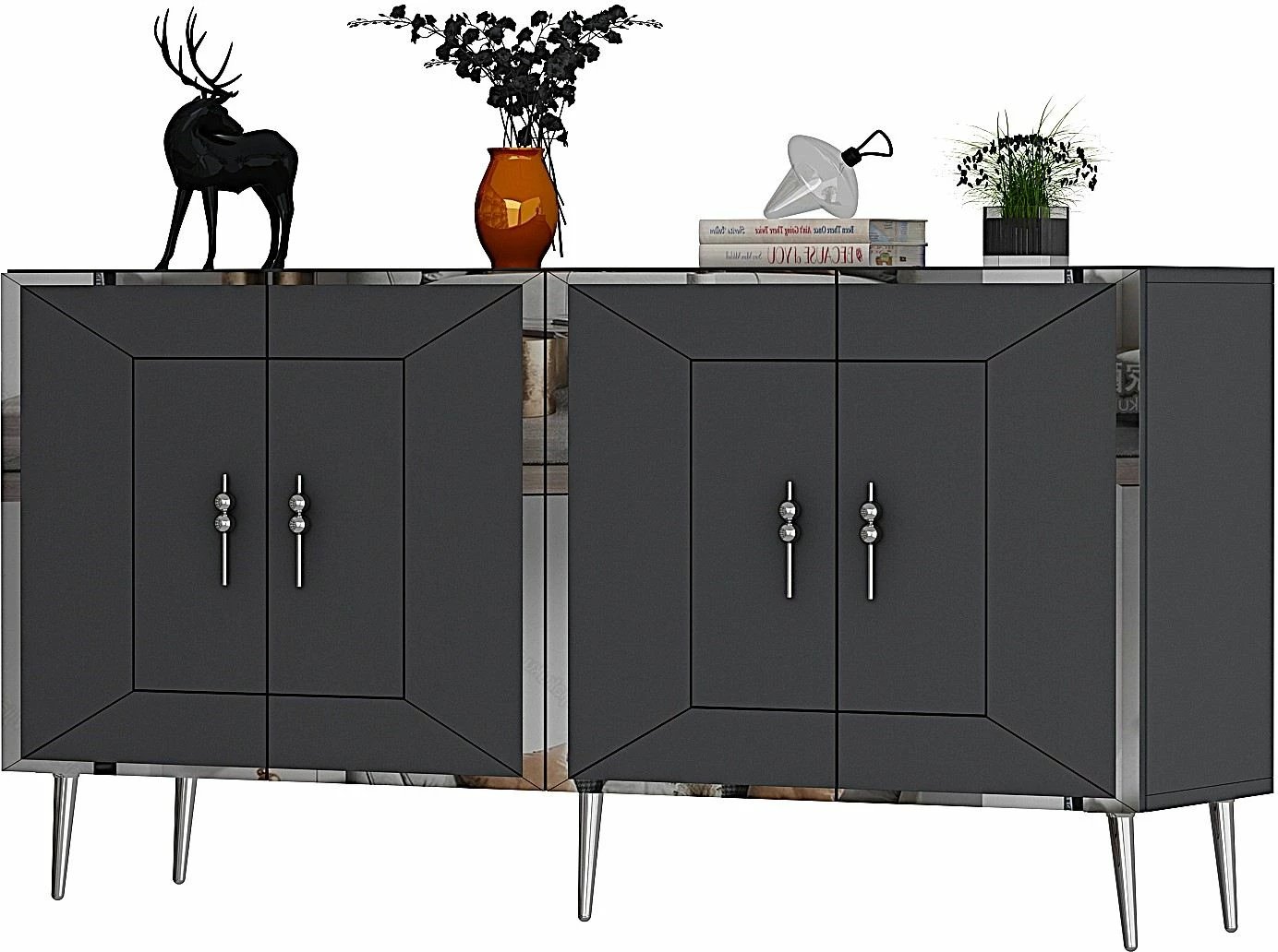 Konsol Skye Decor, Arno KB150, antracit, argjend