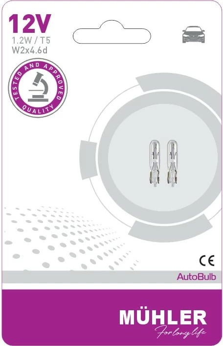 Lampa 12v 1.2w W2x4.6d Blister Muhler