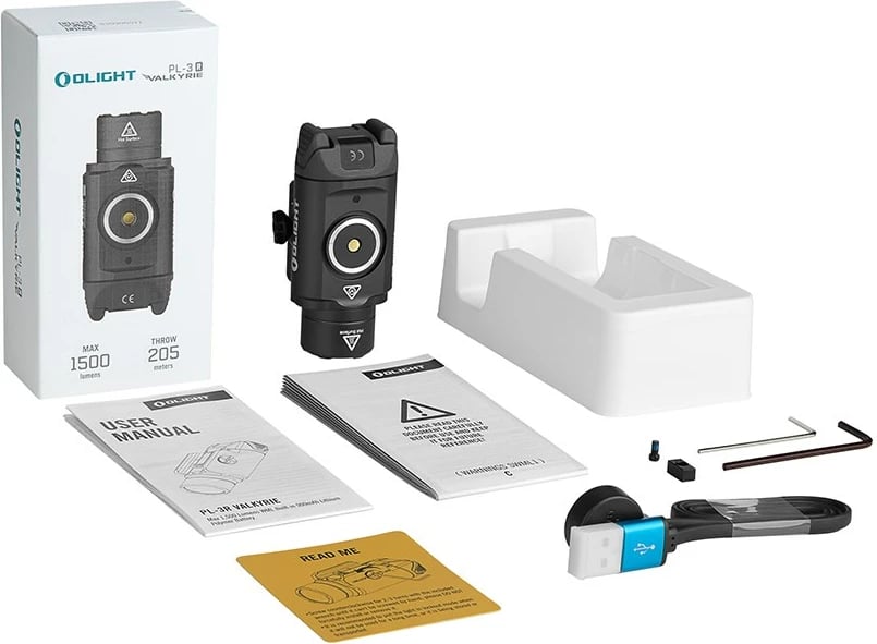 Dritë arme OLIGHT PL-3R Valkyrie, 1500 lumens, e zezë