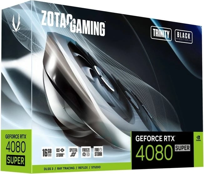 Kartelë grafike Zotac GeForce RTX 4080 SUPER, 16 GB, GDDR6X, 256 bit, e zezë