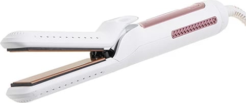 drejtues flokësh, Adler, AD 2326, 2-në-1, 140-220°C, pllaka qeramike 24x106 mm, 360° airflow, auto-off 60 min, e bardhë
