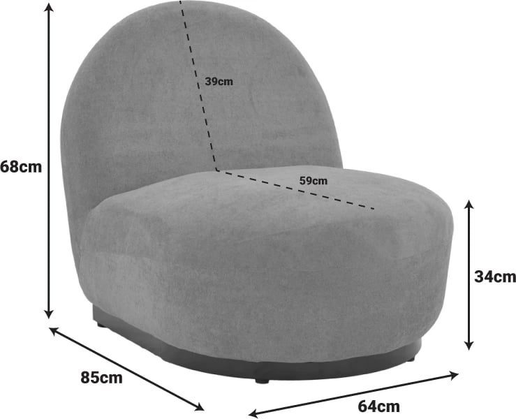 Karrige rrotulluese Zenny, material stof, ngjyrë terrakote, 64x85x68cm
