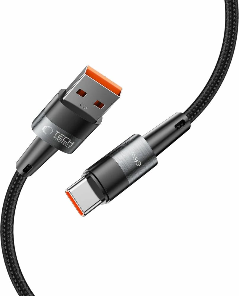 Kabllo Tech-Protect UltraBoost USB-C / USB-A 66W 0.25m, Gri