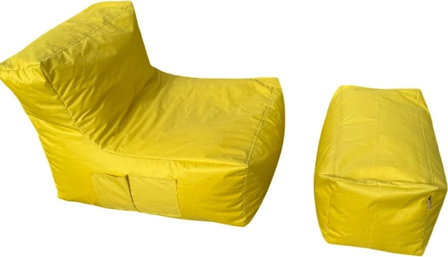 Set bean bag (2 copë), Atelier del Sofa, XXL Sedir, e verdhë