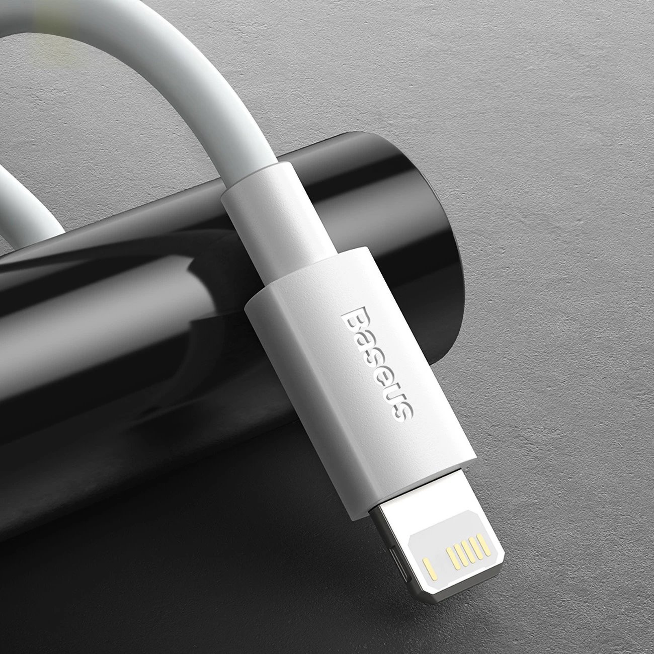 Kabllo Baseus Simple Wisdom TZCATLZJ-02, Lightning/USB-C, 1.5m, 20W, 2 copë, Bardhë