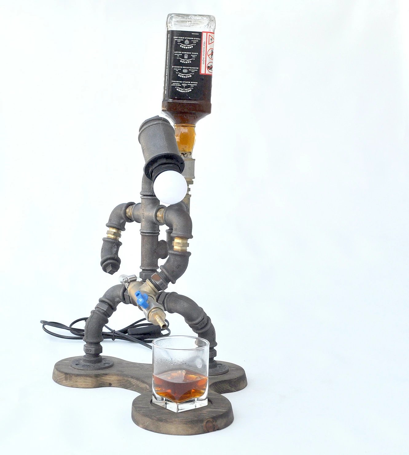 Dispenser për pije, Skye Decor, DSP006, ngjyrë arre dhe e zezë