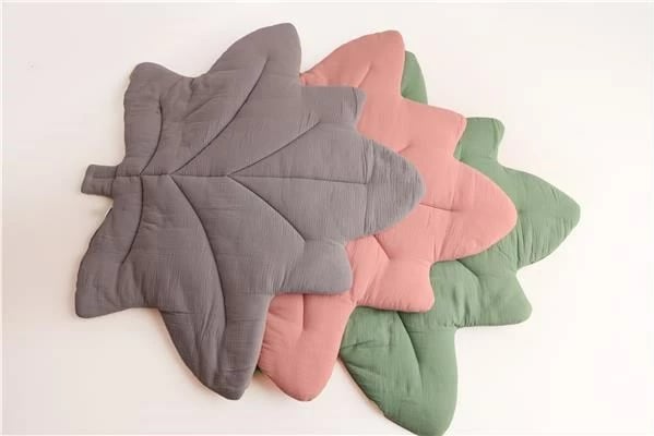 tapet loje bebe New Baby Maple Leaf, muslin, formë gjethi, blu