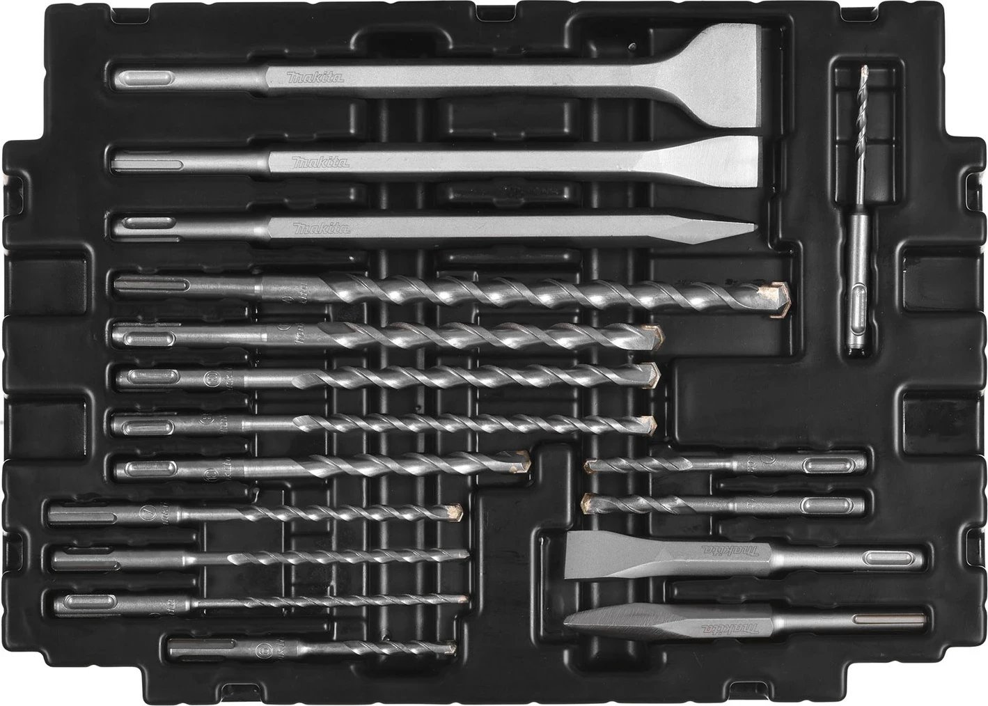 Set daltash dhe spiralesh MAKITA B-53877, 17 copë, Makpac