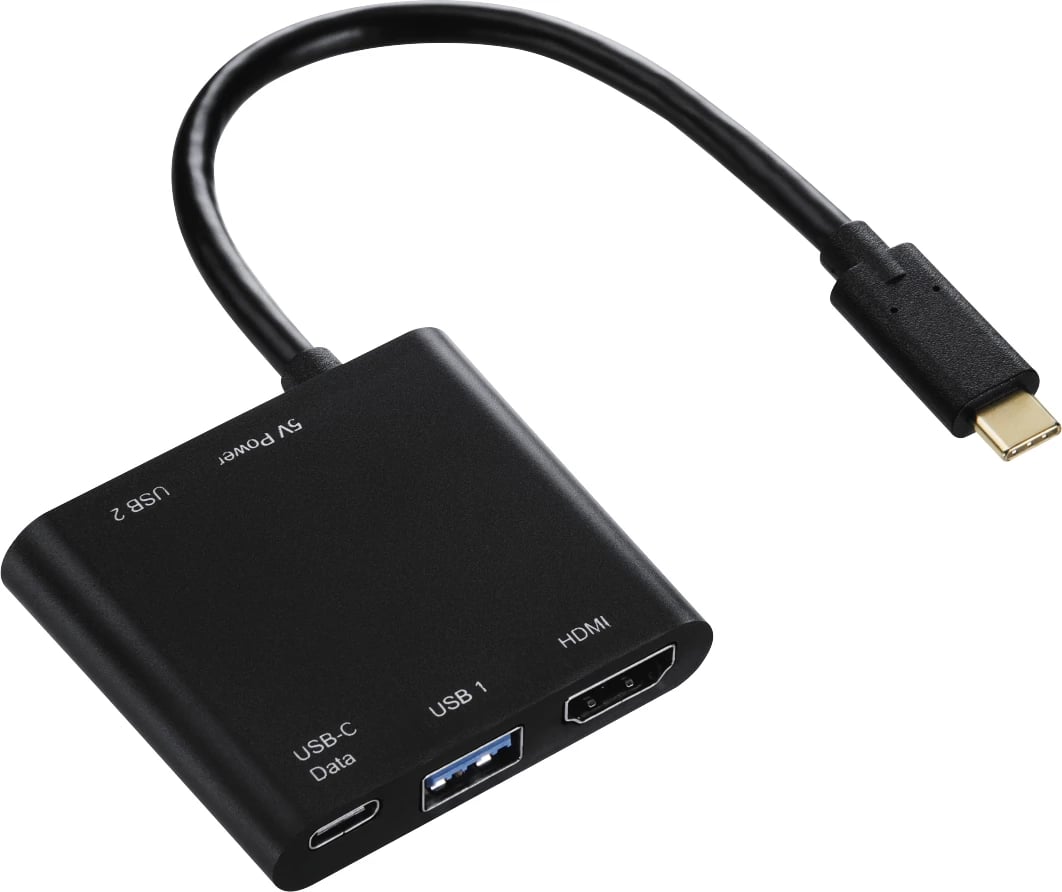 Konvertues Multiport Hama 4në1, 2x USB 3.1, HDMI dhe USB-C (data), 135729