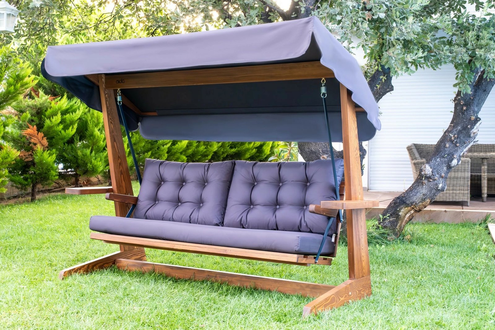 Karrige lëkundëse treshe për kopsht, ngjyrë antracit, Skye Decor, Viva 2400