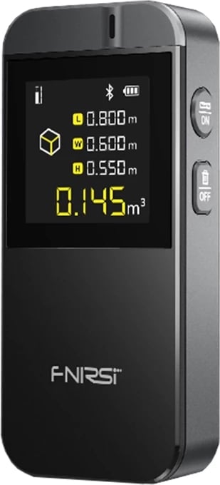 Matës lazer distance, FNIRSI, IR40, 40 m, saktësi ±2 mm, ekran 1.3" IPS, Bluetooth, USB‑C, i zi