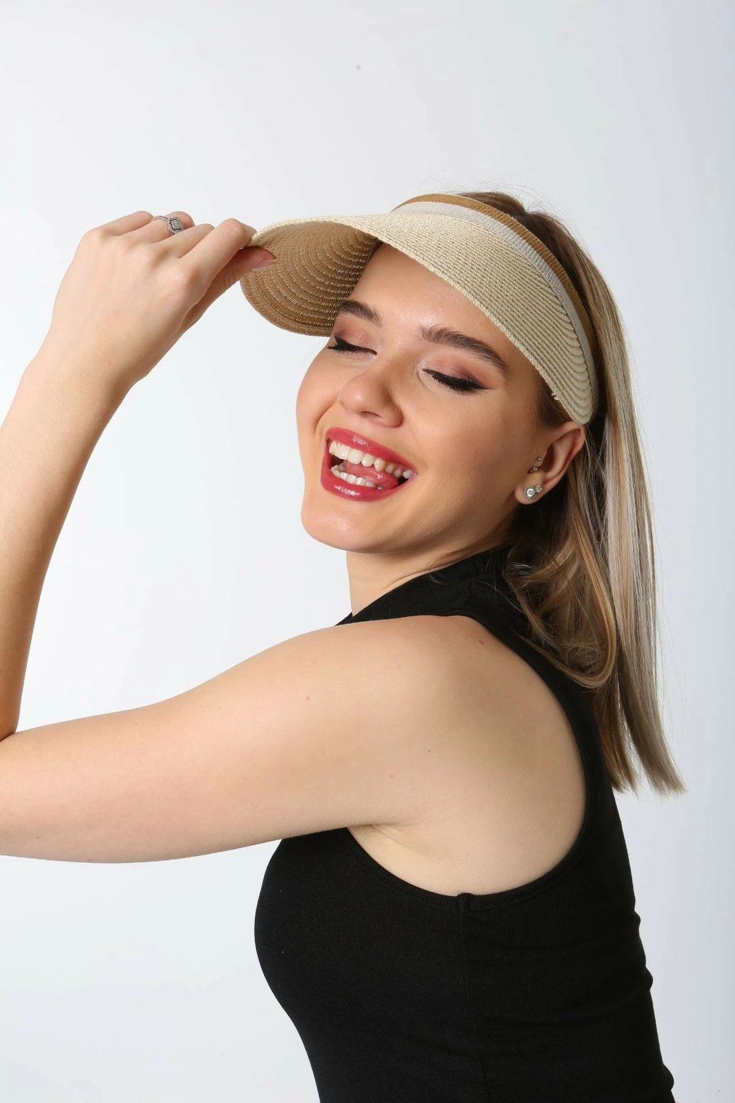 Kapelë verore për gra, ngjyrë bezhë, Jumeon Hsr2000, 58cm