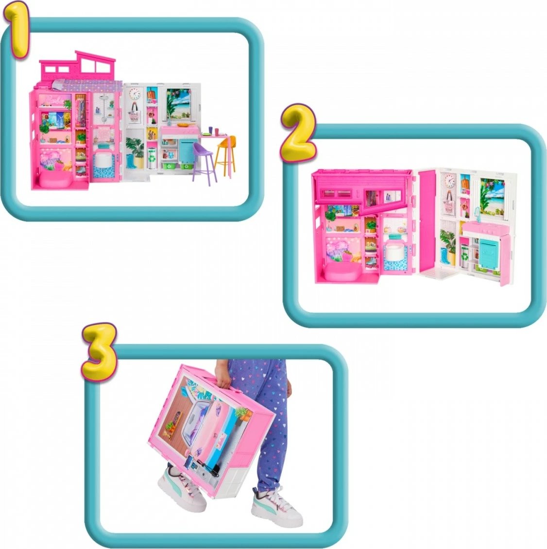 Shtëpi lodër Barbie Mattel HRJ76 me aksesorë, shumëngjyrëshe
