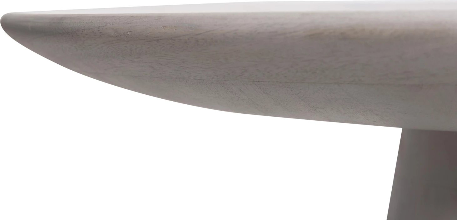 Tavolinë anësore e rrumbullakët ROSS FH9708 dru mango i fortë, ngjyrë e bardhë, Φ45x48H cm