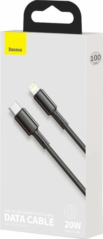 Kabllo Baseus CATLGD-01 USB-C në Lightning, 1m, 20W, e zezë