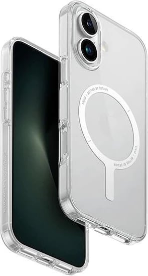 Mbështjellës UNIQ Clario për iPhone 16 Plus 6.7", Magclick, Transparent