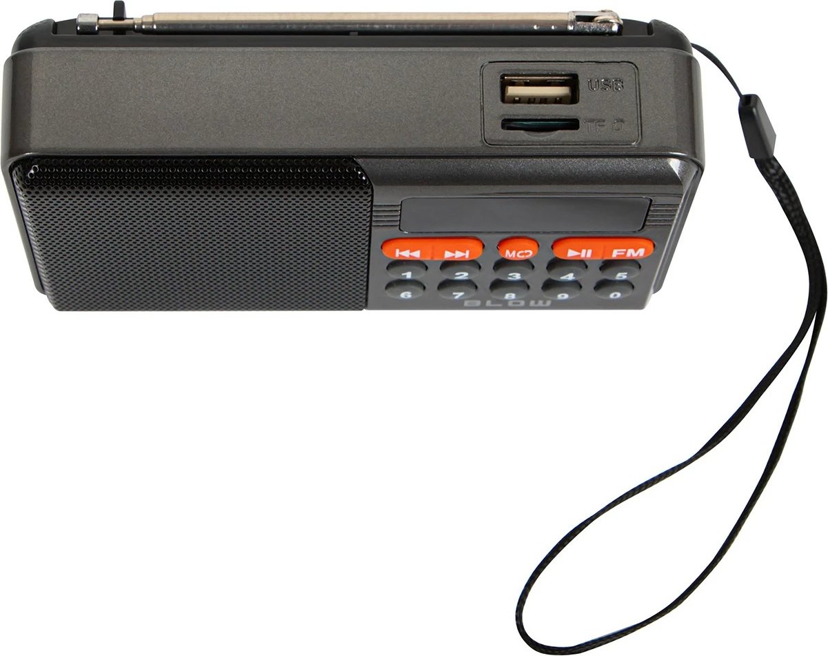 Radio portativ analog AM/FM me Bluetooth, BLOW RA18, altoparlant mono, USB/microSD/AUX, bateri 800 mAh, karikim USB-C, i zi
