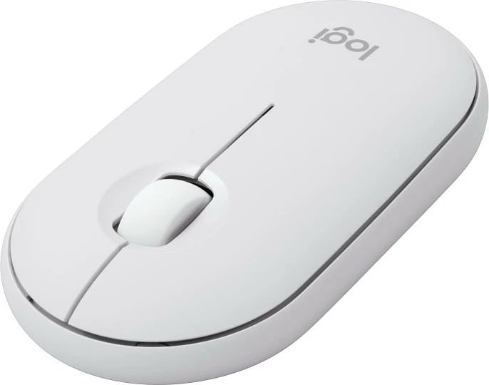 Maus Logitech Pebble Mouse 2 M350s 910-007013 Bluetooth Wireless, Easy-Switch 3 pajisje, Silent Touch, i bardhë