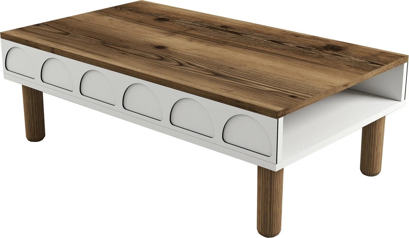 Tavolinë për kafe, Skye Decor, Bohem 852, e bardhë