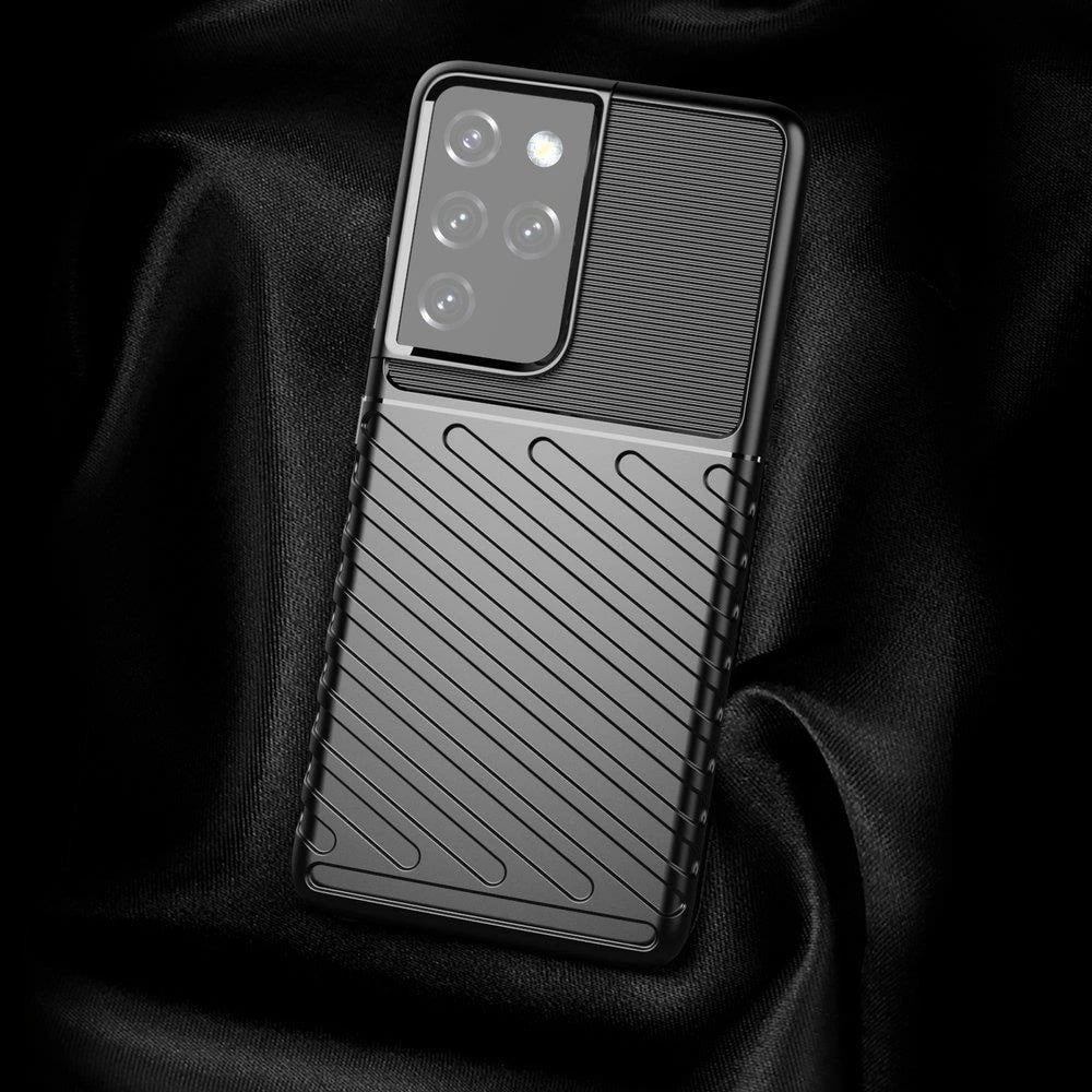 Mbështjellës Hurtel Thunder Case për Samsung Galaxy S22 Ultra, i zi