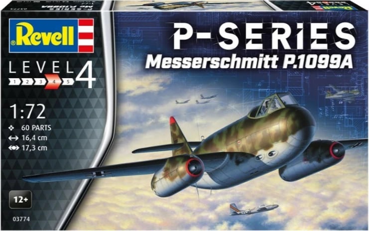 Model aeroplani plastik Revell Messerschmitt P.1099A 1:72, 60 pjesë