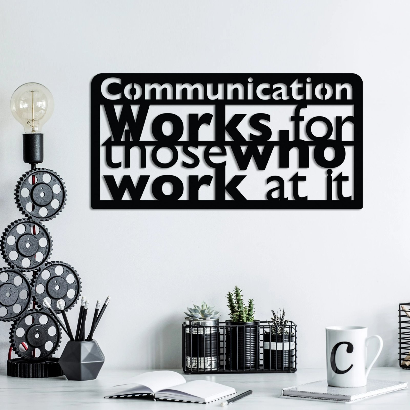 Aksesor dekorativ metalik për mur, Wallity, Communication