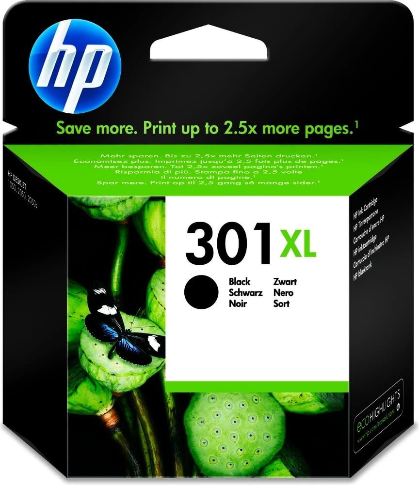 Bojë e çastit HP 301 XL E zezë CH563EE