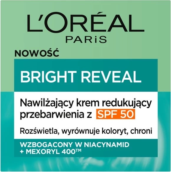 Krem hidratues për fytyrë L'Oreal Paris Bright Reveal për femra me SPF50, 50ml