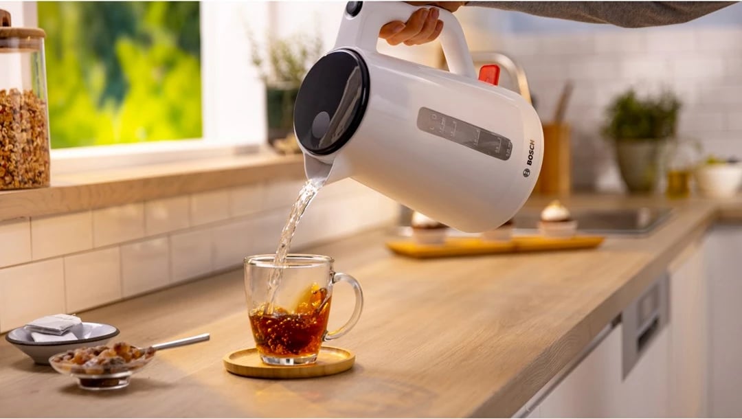 Çajnik elektrik Bosch TWK1M121, 1.7 L, 2400 W, Bardhë