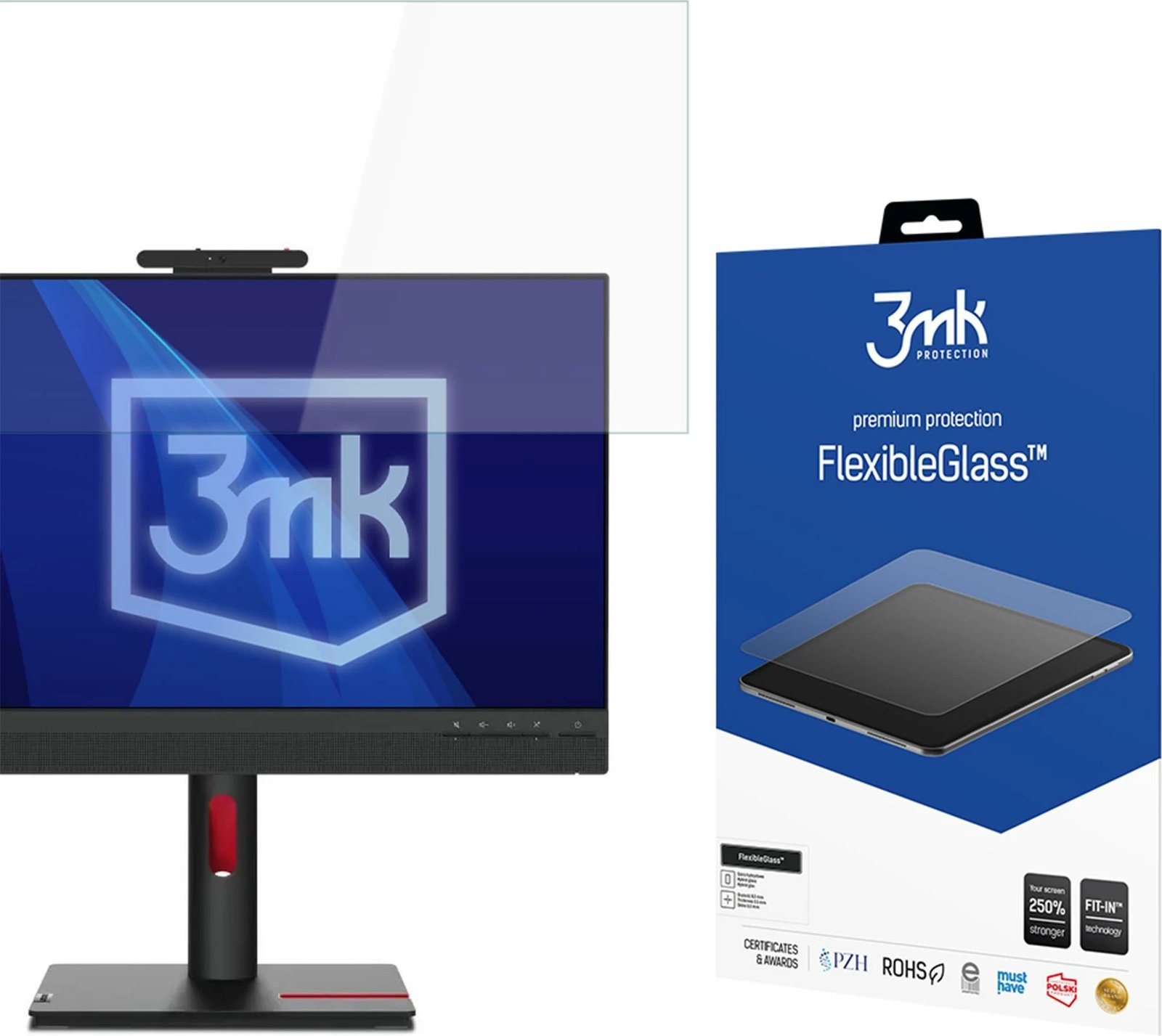 Mbrojtës ekrani hibrid 3mk FlexibleGlass për ThinkCentre Tiny-In-One 24 Gen 5, deri 25"