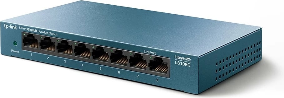 Switch TP-LINK LS108G, 8 porta Gigabit, LiteWave, desktop, blu