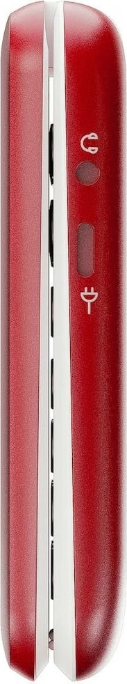Celular Doro 2820, Clamshell, Single SIM, 2.8", Bluetooth, 1000 mAh, Kuq, Bardhë