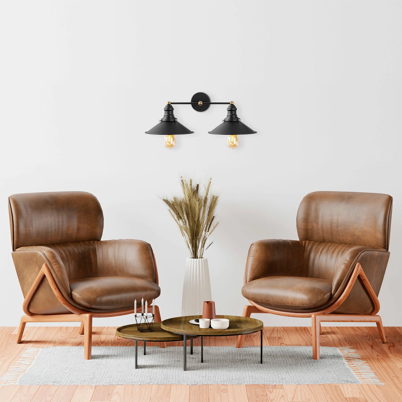 Llambë muri Opviq, formë konike, e zezë dhe e artë, 12190