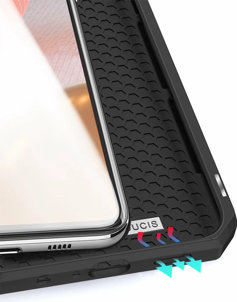 Mbështjellës Dux Ducis Skin X për Samsung Galaxy A72, me kapak, i zi