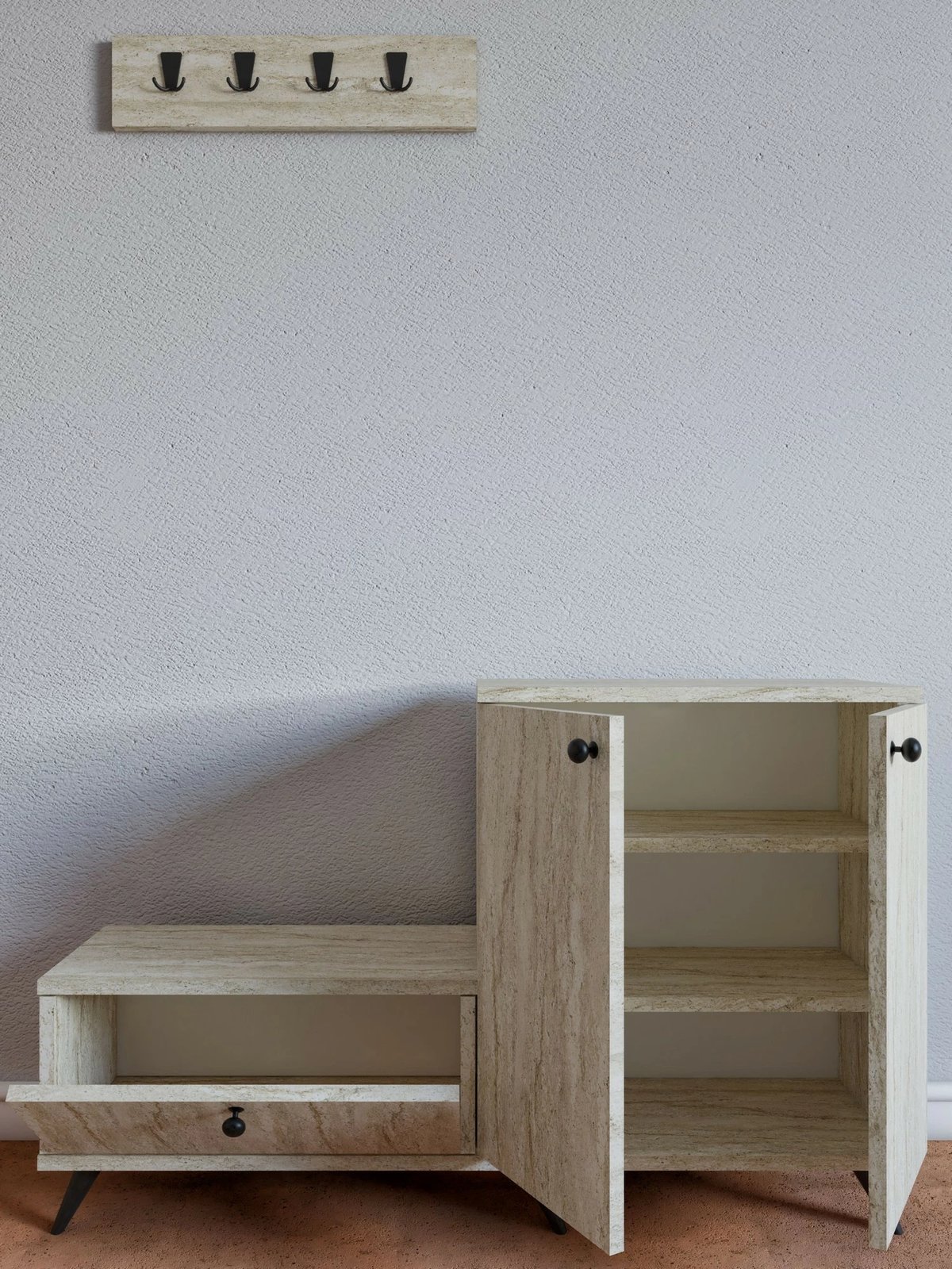 Stendë korridori Skye Decor, ngjyrë travertine