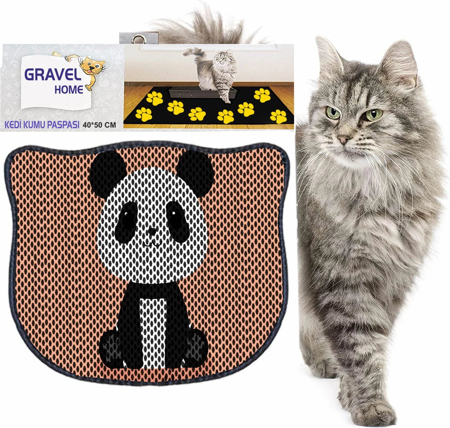 Tapet për rërë mace, shumëngjyrësh, Paws & Whiskers, Kdkafa0074, 40x50cm