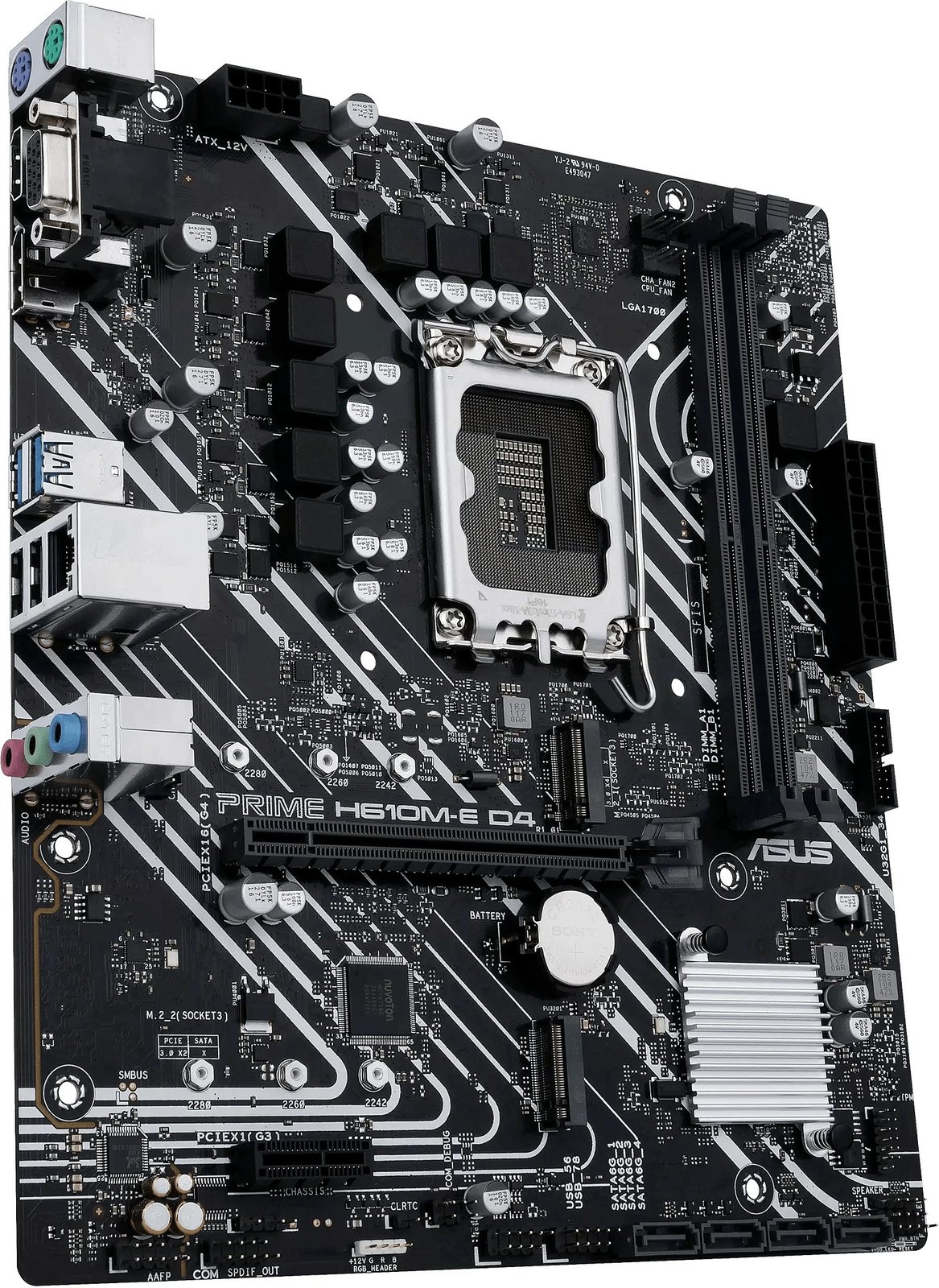 Pllakë amë ASUS PRIME H610M-E D4-CSM, Intel, LGA 1700, DDR4-SDRAM, 64 GB