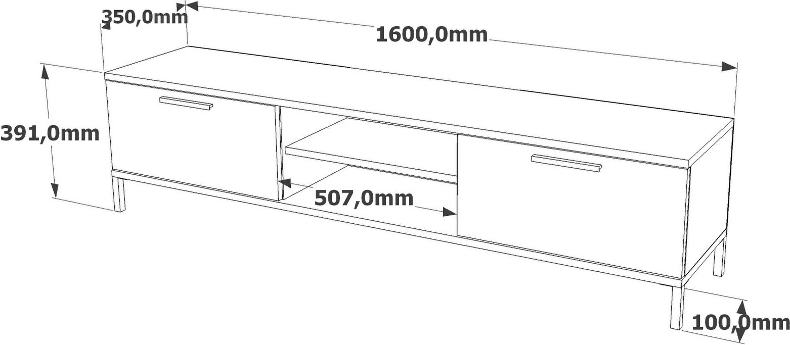 Set mobiljesh për dhomë dite Hanah Home, Rl5-Aa, ngjyrë Atlantic Pine dhe Antracit