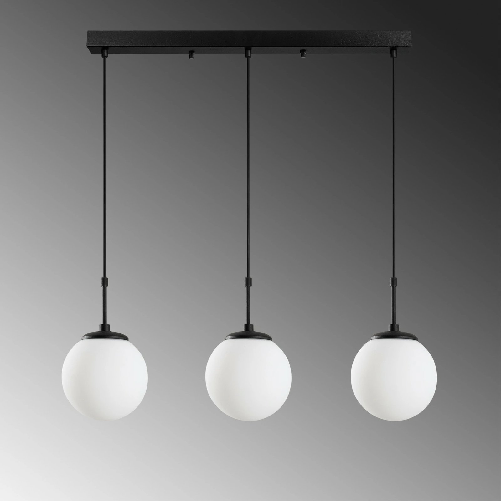 Llambë tavani Opviq Orbital, ngjyrë e zezë, 87x20x120cm