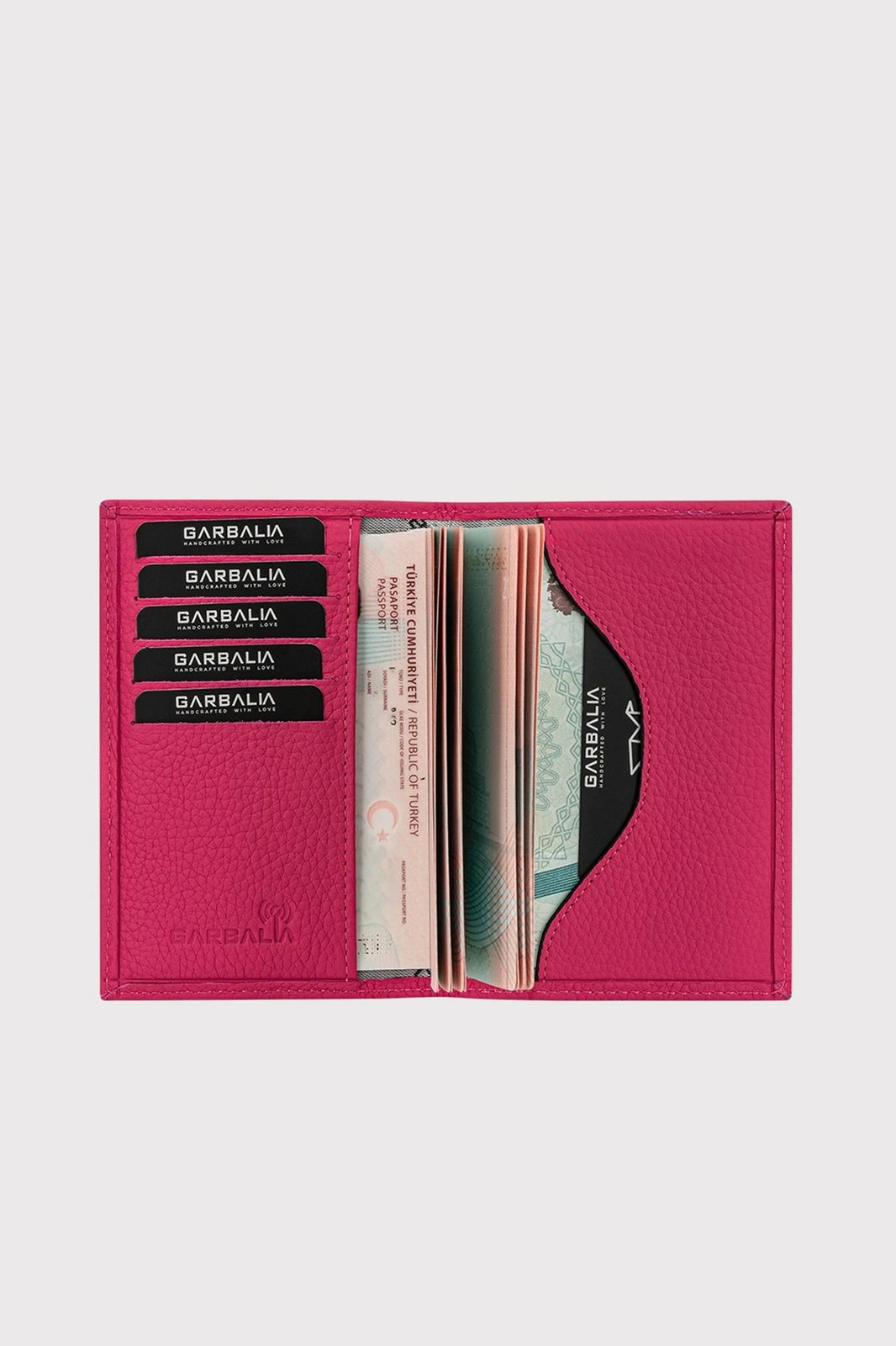 Portofol unisex Zoozie Bags, ngjyrë fuchsia, Passcase