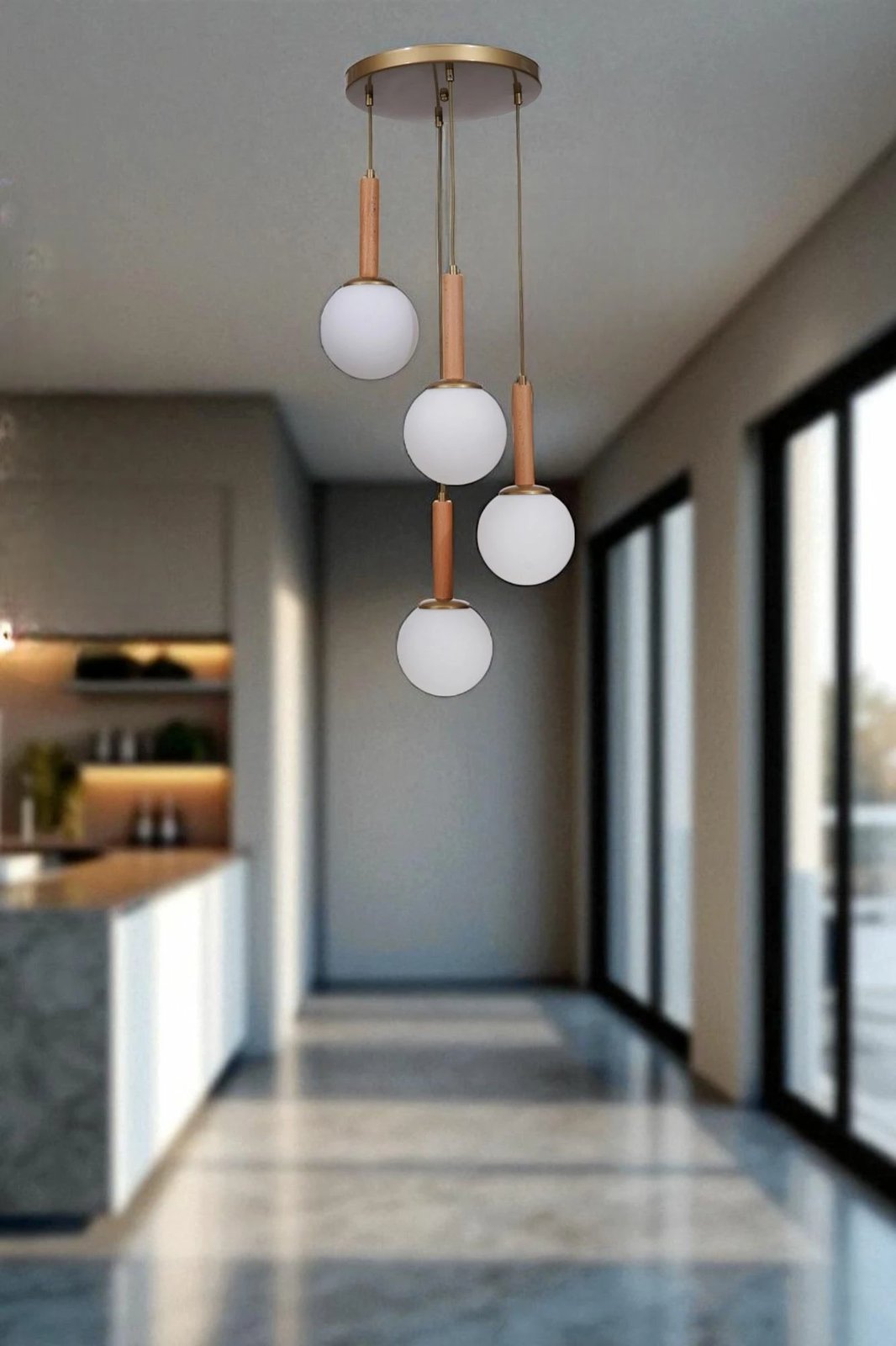 Llambadar Opviq, 9073-4, i bardhë, lisi, ari