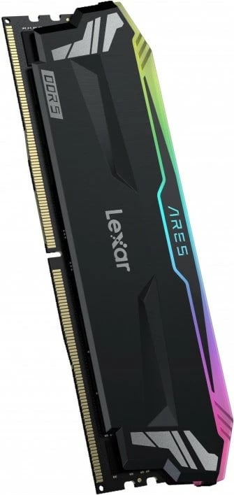 RAM Memorje Lexar ARES RGB DDR5, 32GB (2x16GB), 7200 MHz, CL34, e zezë RAM Memorje Lexar ARES RGB DDR5, 32GB (2x16GB), 7200 MHz, CL34, e zezë