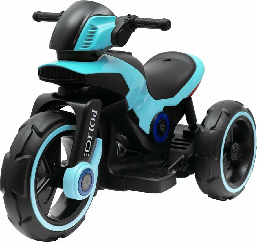 Moto elektrike për fëmijë, Baby Mix, POLICE, 6V 7Ah, 2x6V/24W, USB/MP3, LED, 2-4 km/h, 3-7 vjeç, blu