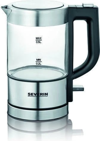 Ibrik elektrik Severin WK 3472, 0.5L, 1100W, Argjend