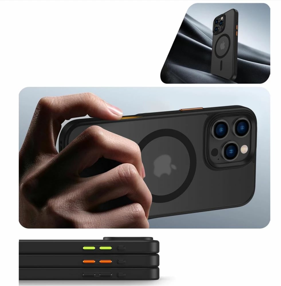Mbështjellës Tech-Protect MagMat Magsafe për iPhone 16 Pro Max, 3-set, i zi mat
