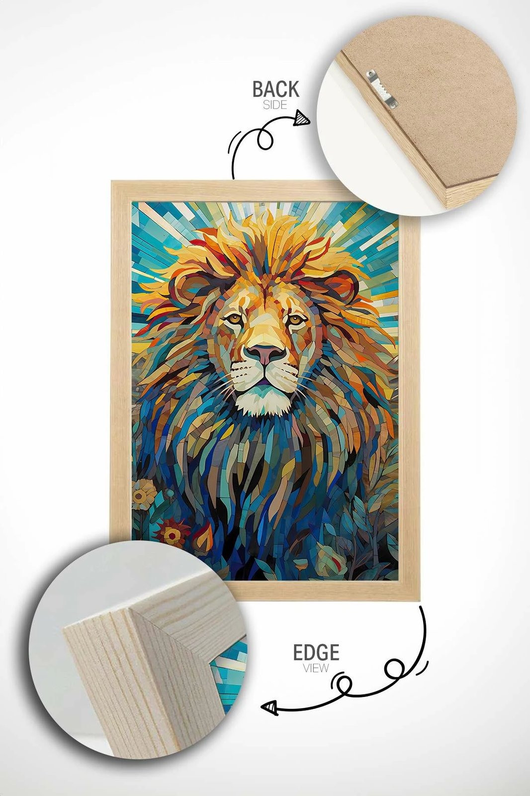 Pikturë dekorative me kornizë, shumëngjyrëshe, Wallity, Mscartmdl35