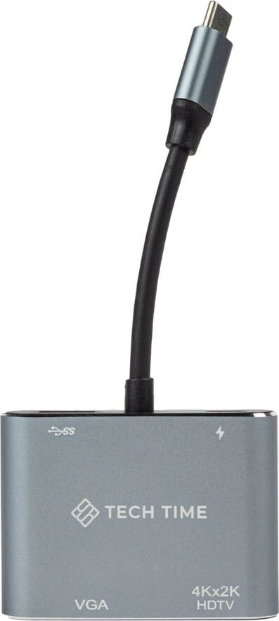 Docking Station USB-C HUB PD HDTV+VGA+USB 4IN1 - Tech Time TT24002