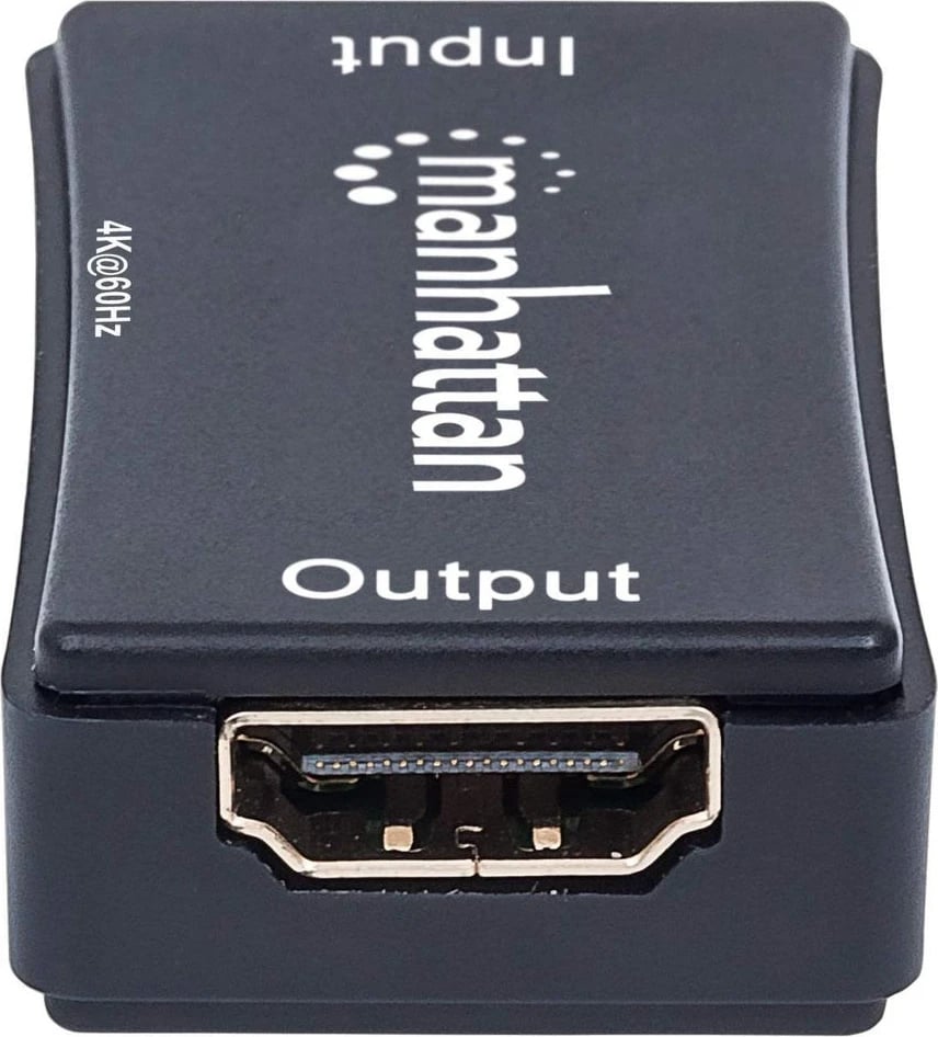 Ripitues HDMI Manhattan, 4K@60Hz, Aktiv, Zgjat Sinjalin HDMI deri në 40m, i Zi