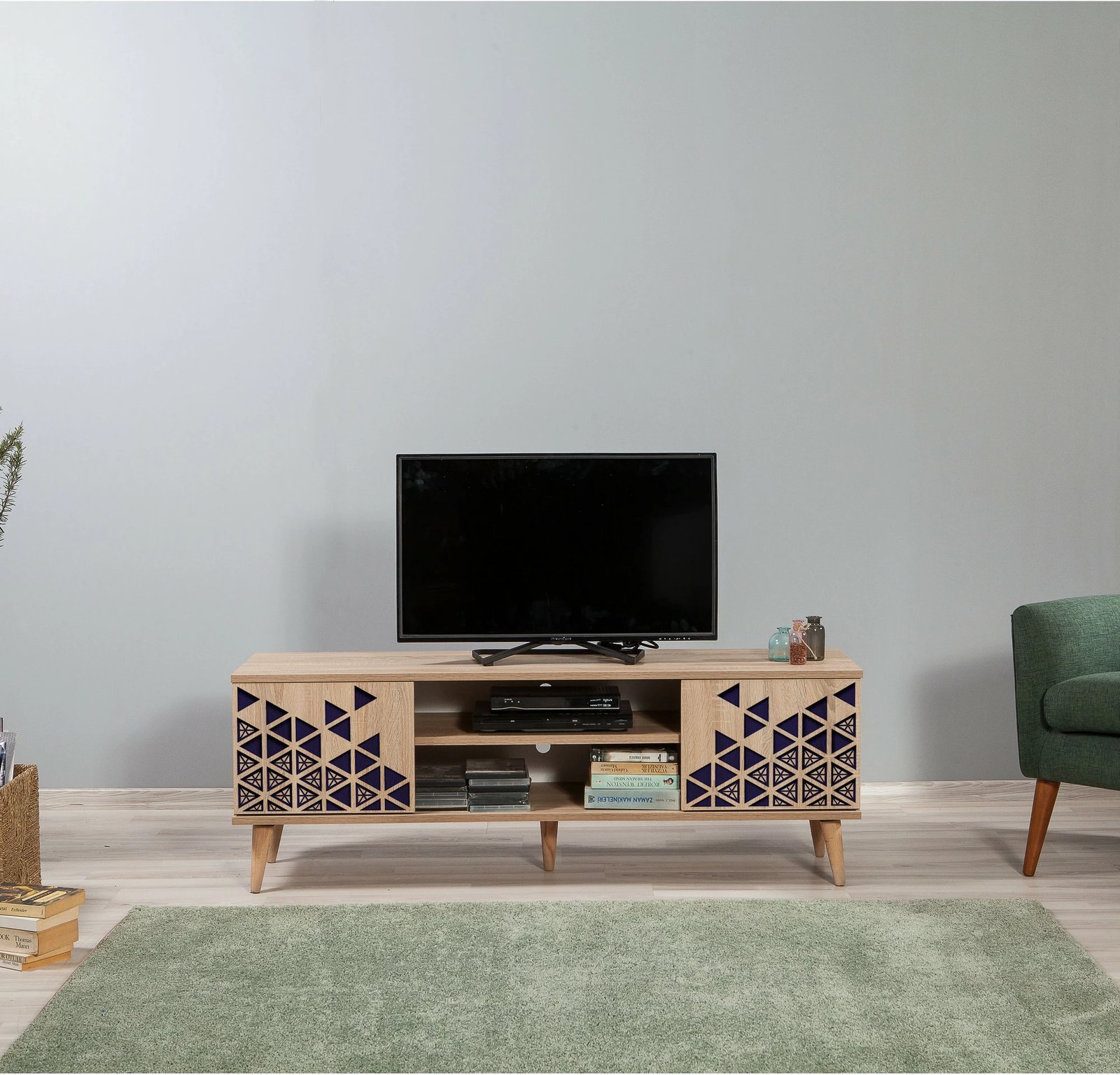 Komodë TV Skye Decor, ngjyrë lisi Sonoma, Truva-123