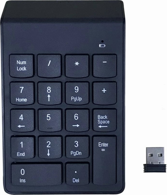 Tastierë numerike wireless Gembird KPD-W-02 për laptop, e zezë